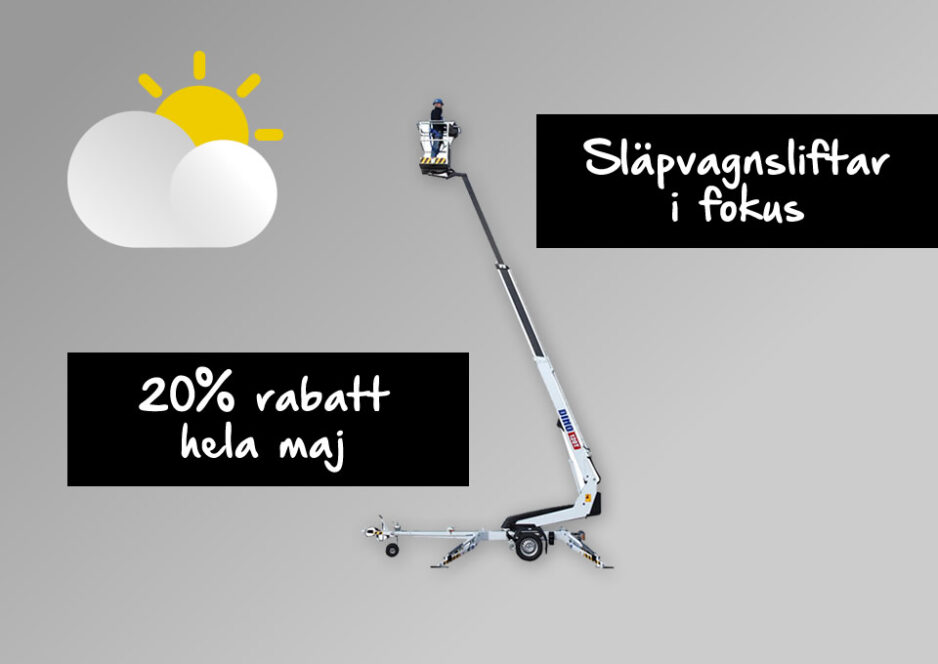 20% rabatt på alla släpvagnsliftar